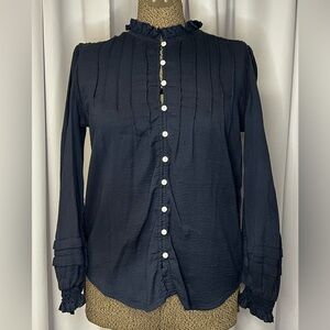 Quince Midnight Blue Blouse